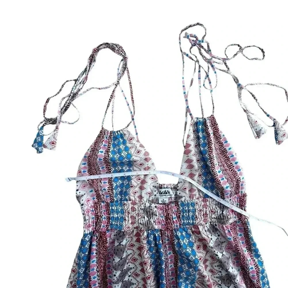 Lulu Print Backless V Neck Slip Maxi Dress - Picture 12 of 16